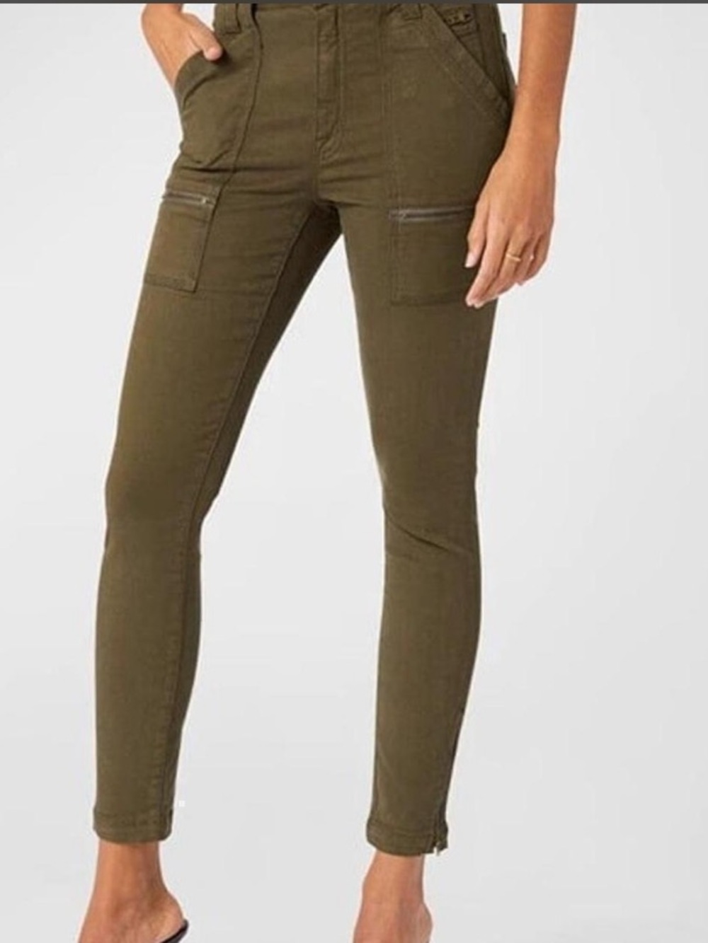 JOIE Olive Green Moto Skinny Pants Sz:4/27